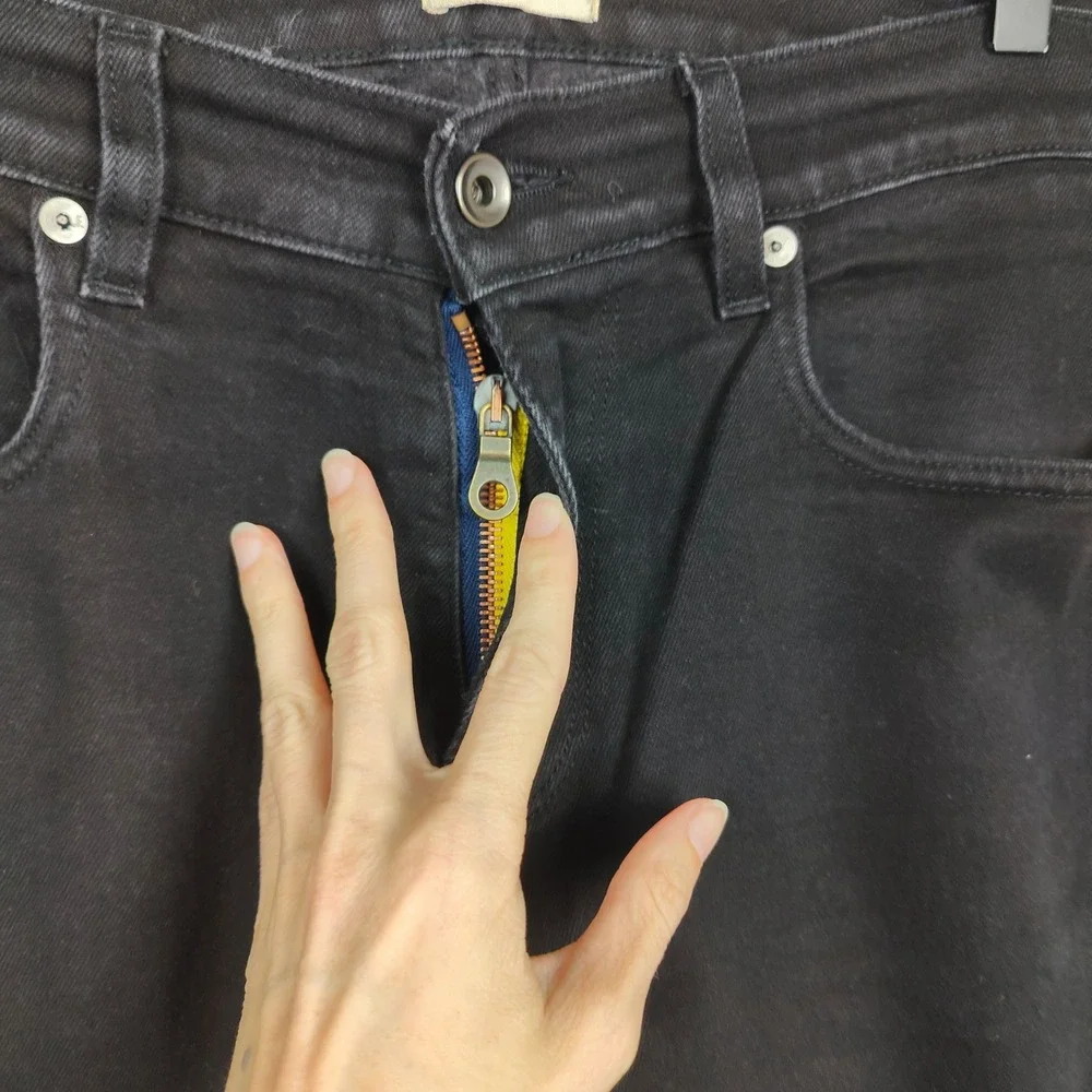 C.O.F. Studio Jeans Mens 32 Black Candiani Denim Slim Fit Made in‎ Portugal